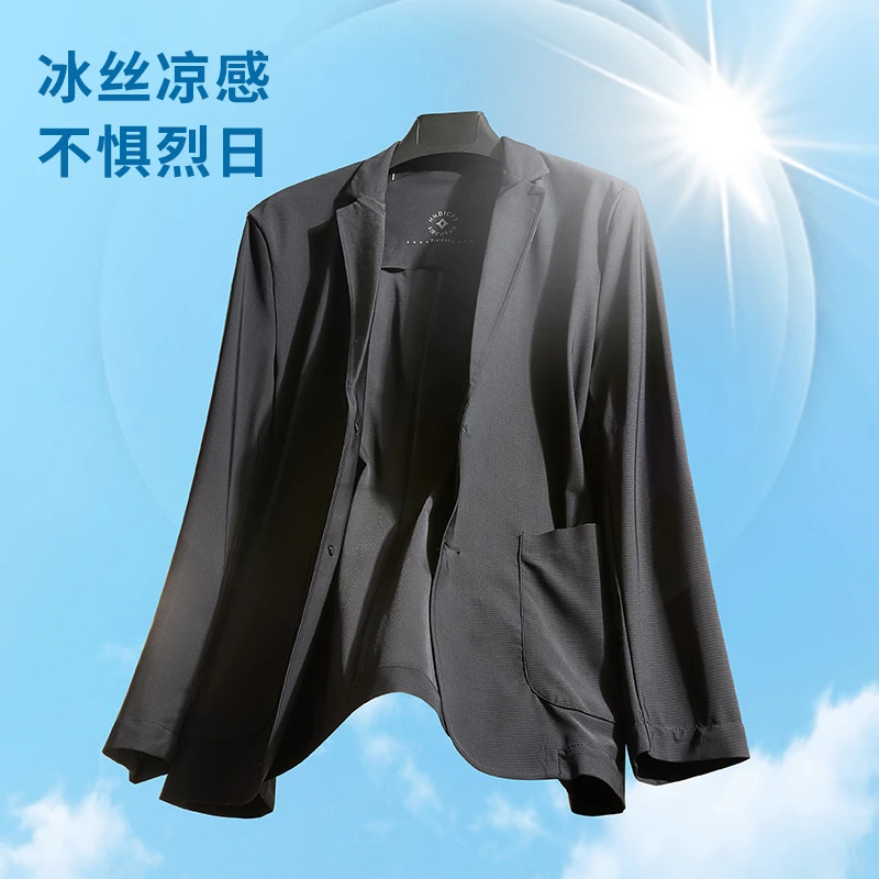 LISA.LISA  B ！UPF50+！凉感透气！单层压胶防晒西装 H2787 4877