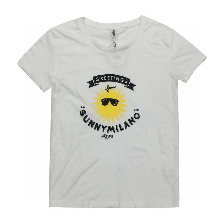 MOSCHINO/莫斯奇诺男士短袖T恤 白色 S码