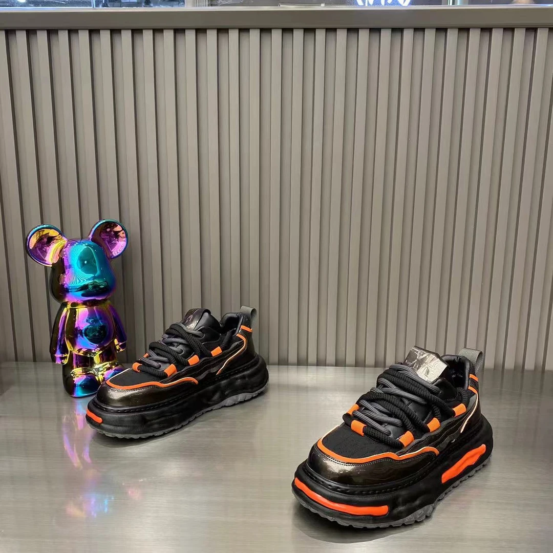 2024秋季新款潮流拼色男士厚底增高时尚舒适休闲潮鞋男鞋