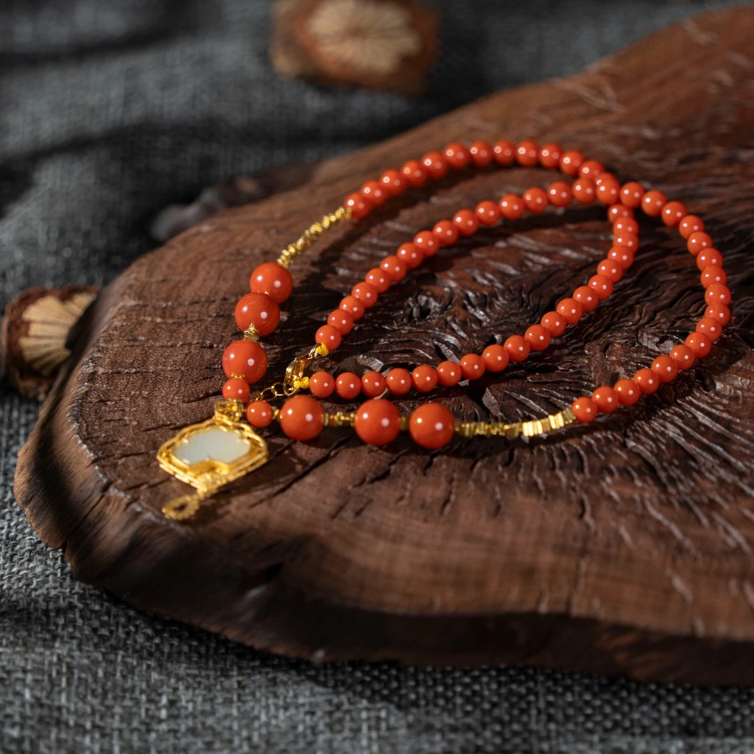 4mm瓦西南红DIY项链/1796500688