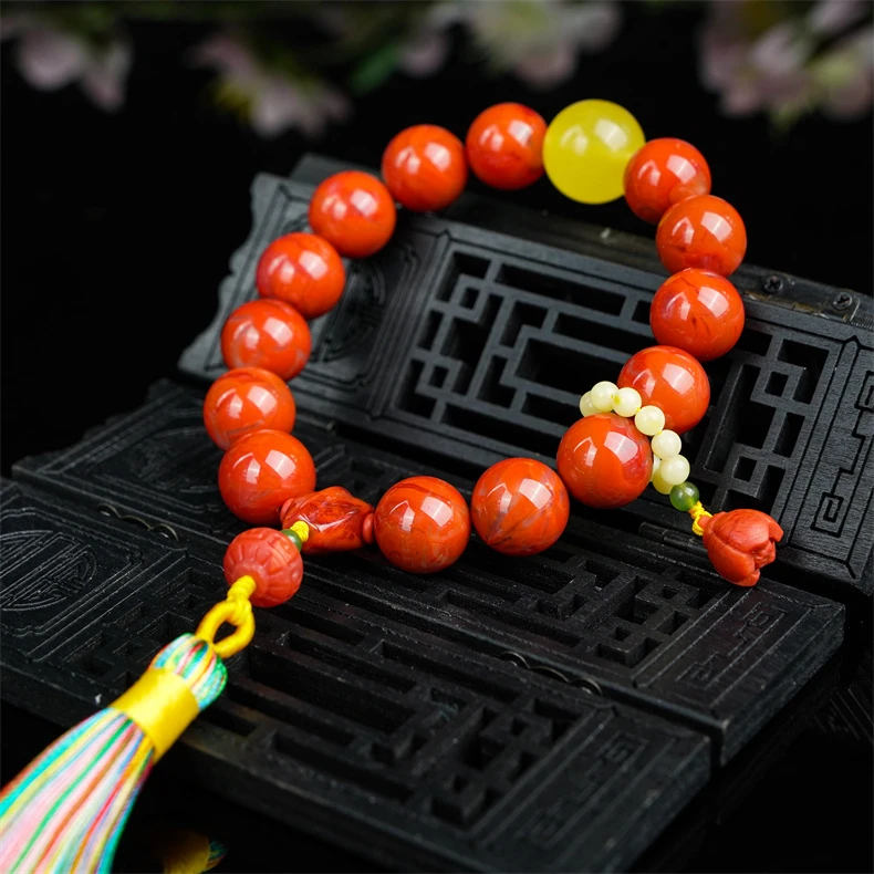 天然川料南红13mm手持手串/25200100699