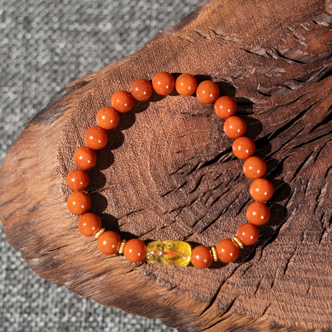 7mm川料南红diy单圈手串*HS980961058