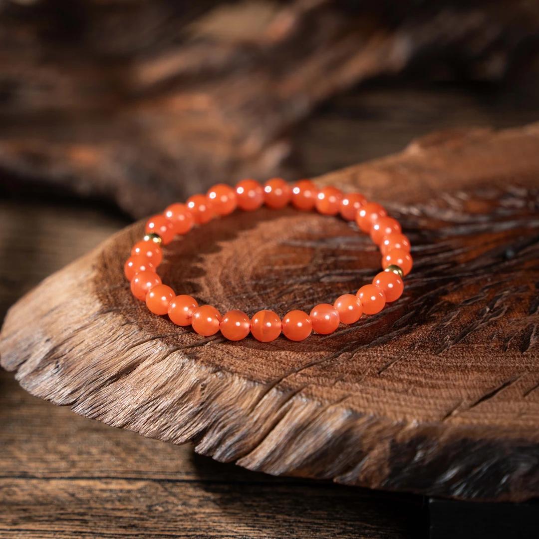 18k金7mm保山杨柳料单圈百搭手串【多样性发一】H980980399