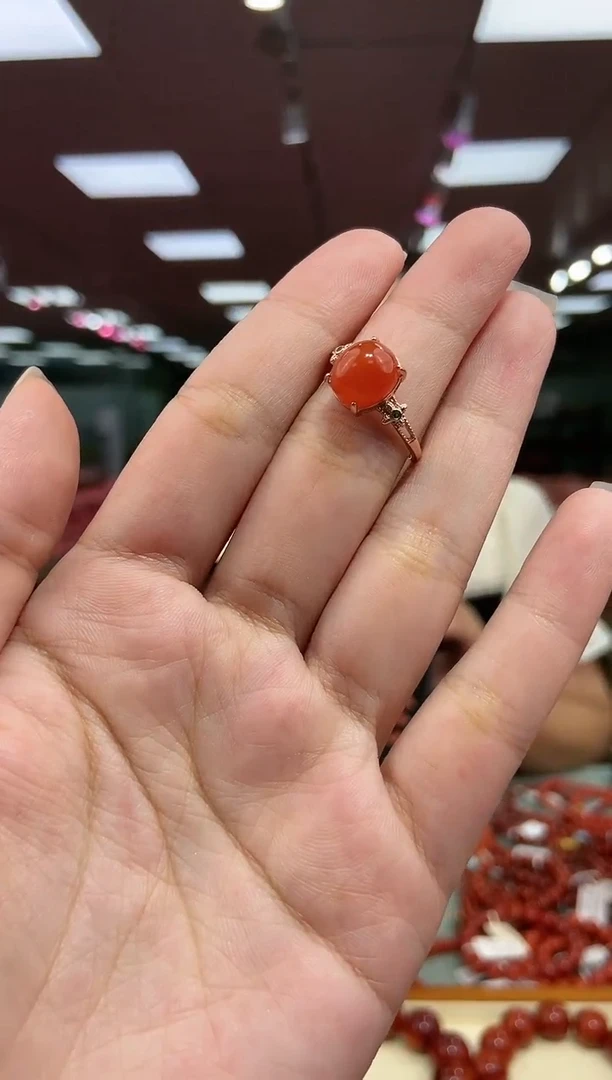 【闪购商品】南红玛瑙戒指银S925镶嵌10.28多样发货-