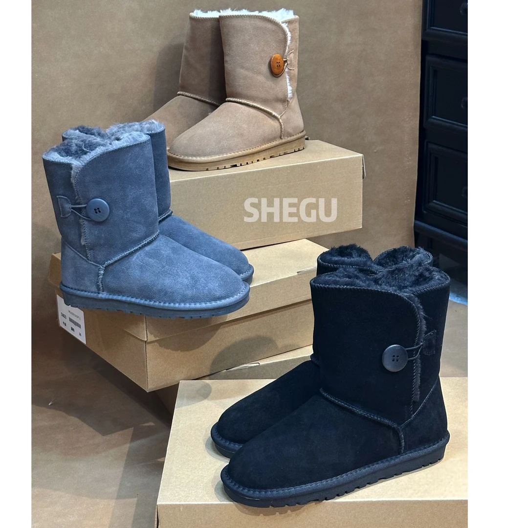 中筒冬季时尚雪地靴棉靴经典时尚百搭舒适加厚雪地棉棉鞋保暖