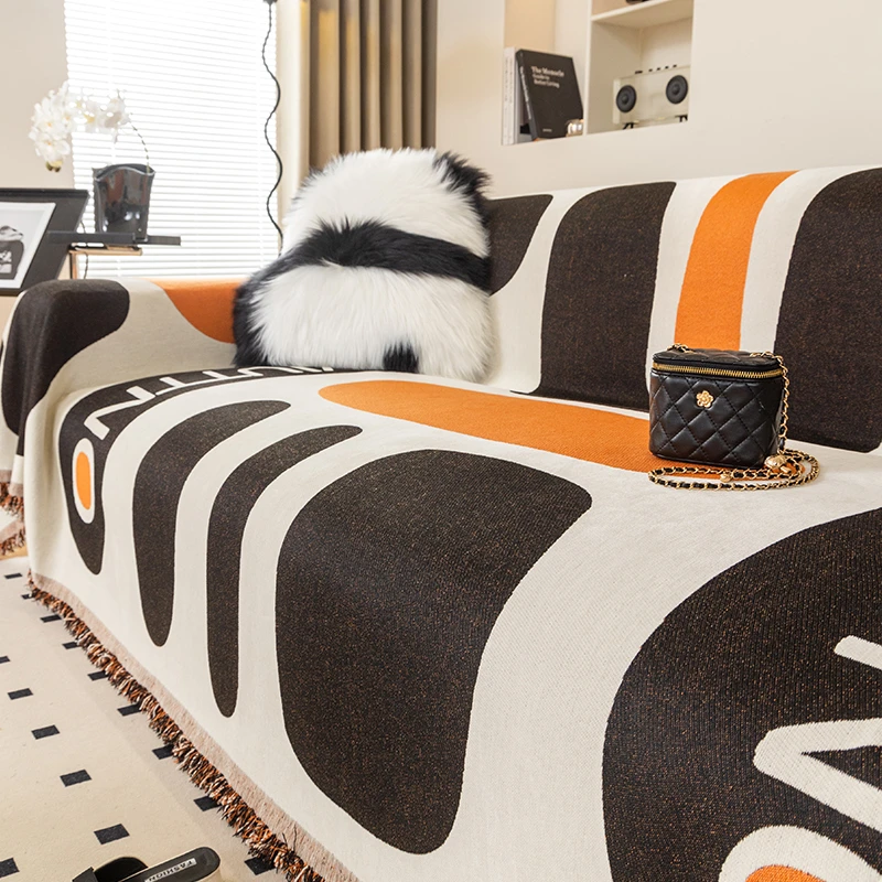 （天佑）四季卡通通用沙发垫子坐垫布艺防滑沙发套全包万能罩巾盖巾