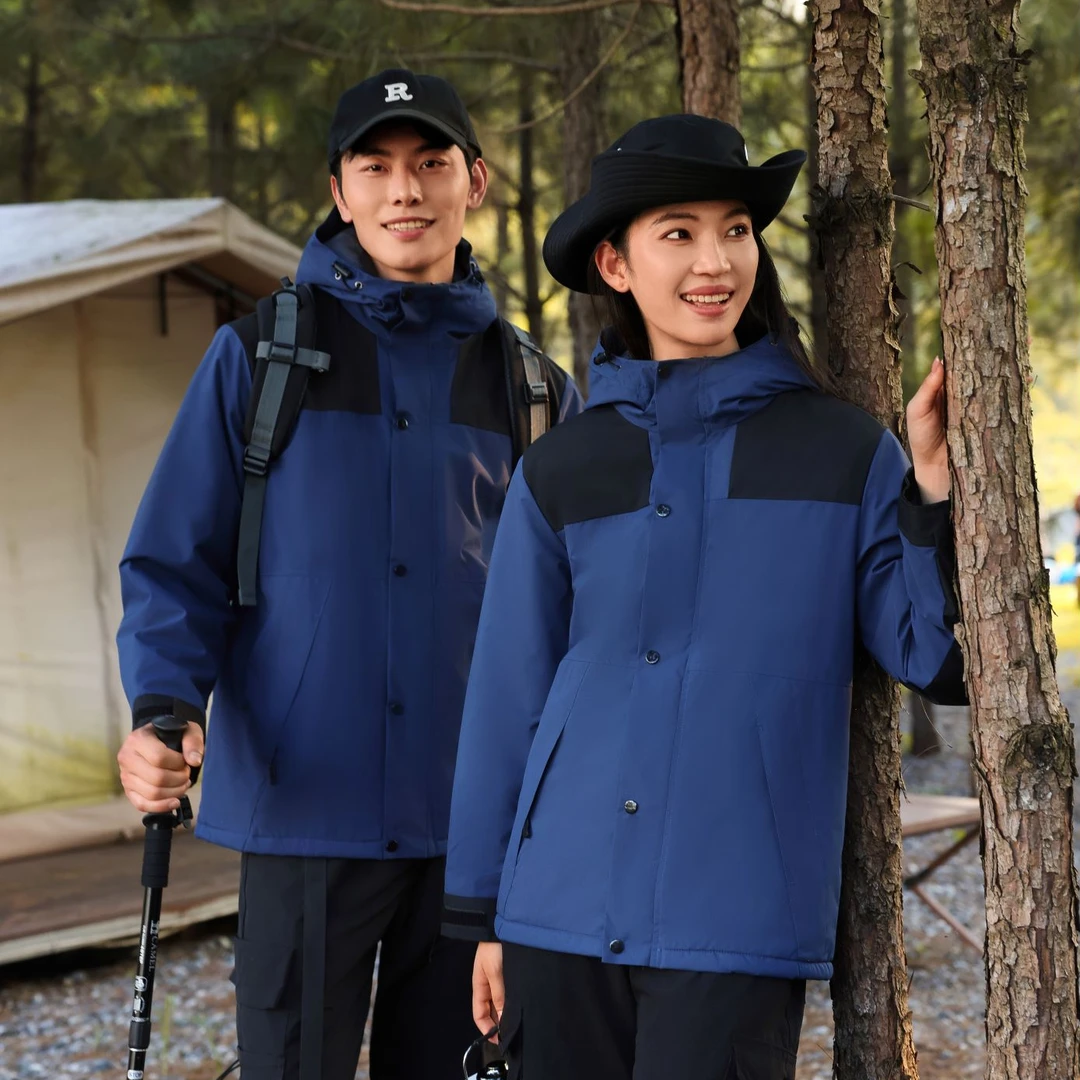 冲锋衣定制 印字logo工作服加厚绒外套工装衣秋冬订做企业防风水