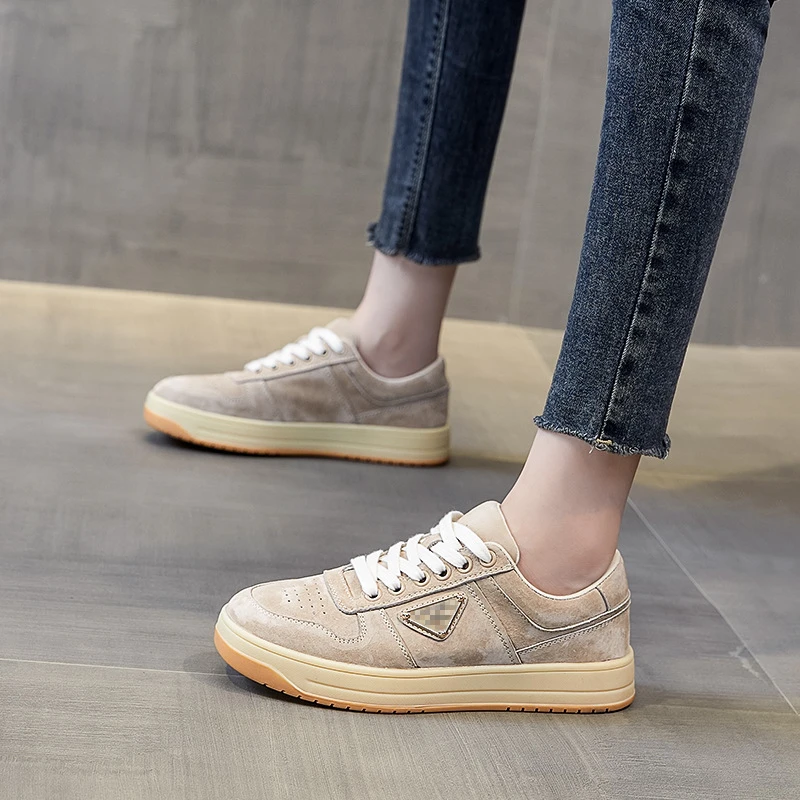 丽35-43码小白鞋女2024夏季新款真皮百搭鞋子透气休闲板鞋女鞋
