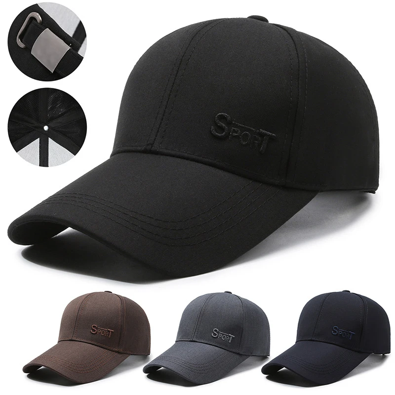 春秋四季款男帽子钓鱼刺绣鸭舌帽时尚运动加长檐遮阳棒球帽户外