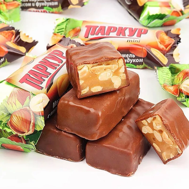 俄罗斯榛仁巧克力花生士力架棒涅夫斯基原装进口牛轧结婚喜糖果