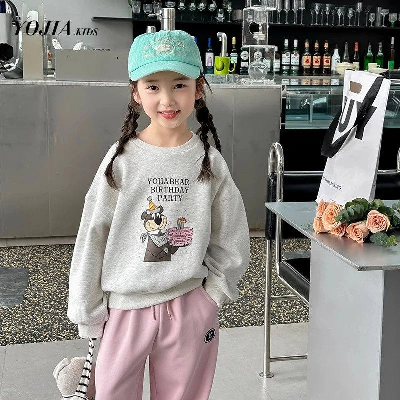 宝宝加绒卫衣2024秋冬新款套头儿童打底衫男孩加厚一体绒长袖上衣