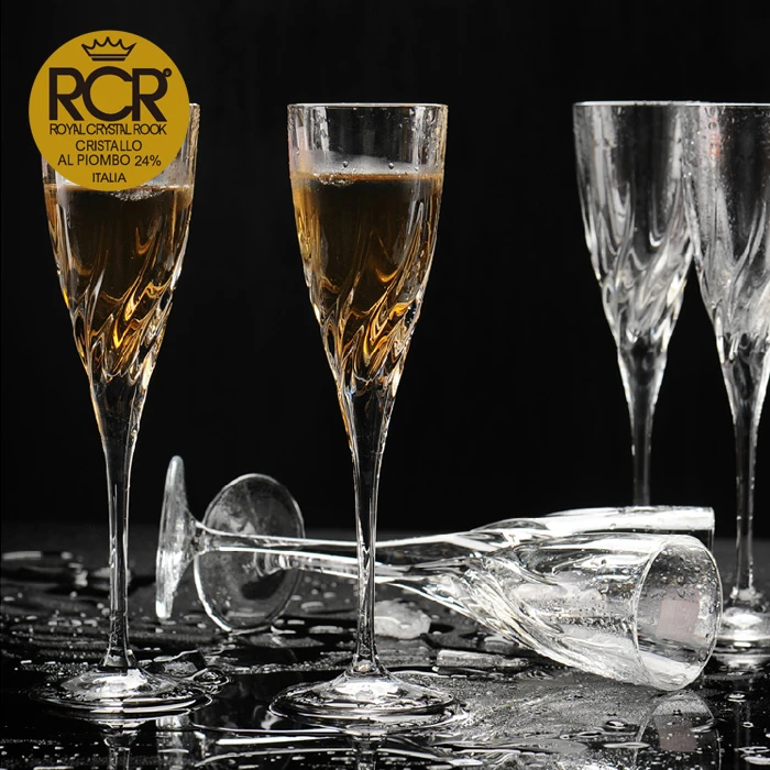 意大利进口 RCR 彩诗 水晶玻璃 香槟杯 甜酒杯 气泡酒杯 120ml