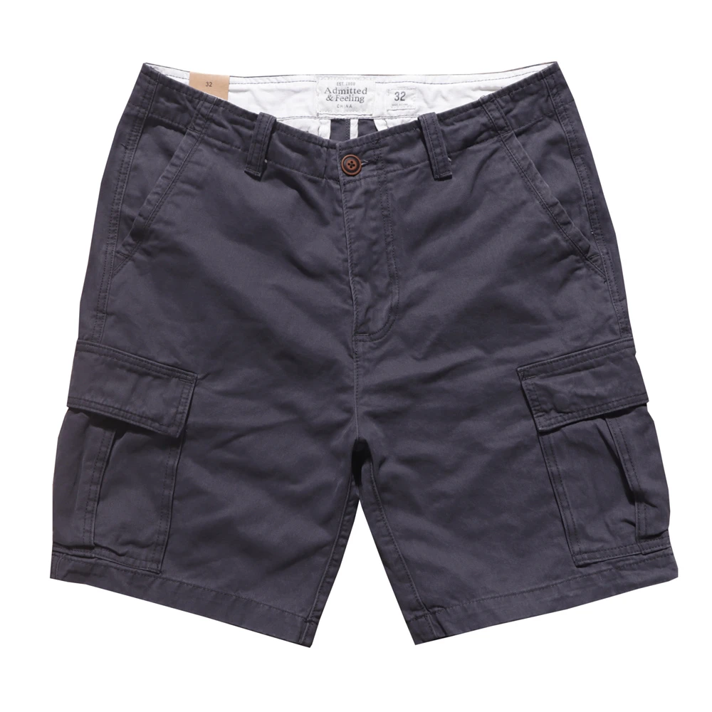 夏季男士潮流工装短裤宽松直筒纯棉休闲多口袋五分裤重磅厚款户外