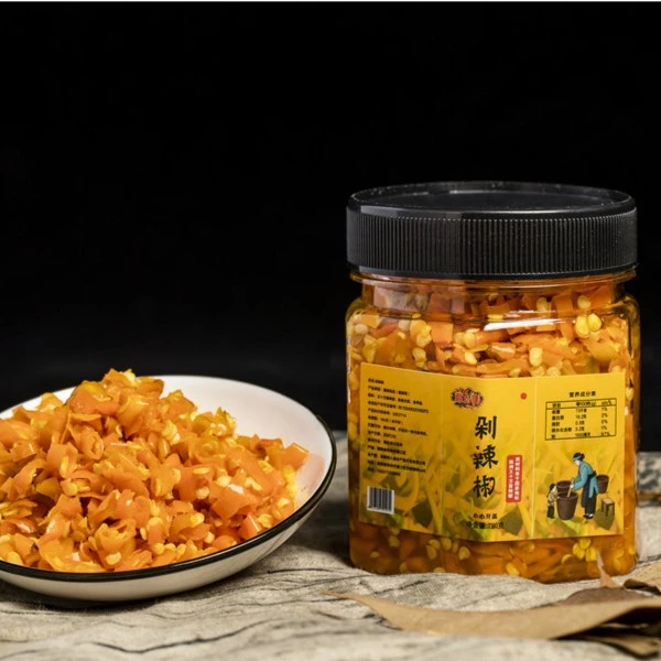 湖南特产】黄贡椒黄辣椒300克即食辣椒辣椒酱湘菜辣下饭菜剁椒辣酱