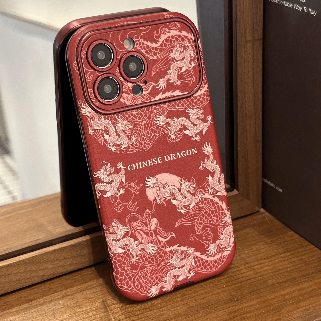 中国风红色龙年适用iPhone15promax手机壳14/13/12