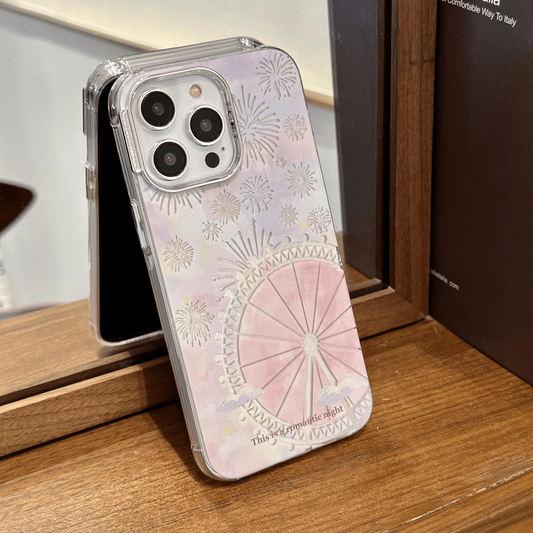 ins渐变烟花摩天轮适用iPhone15promax手机壳14/13/12