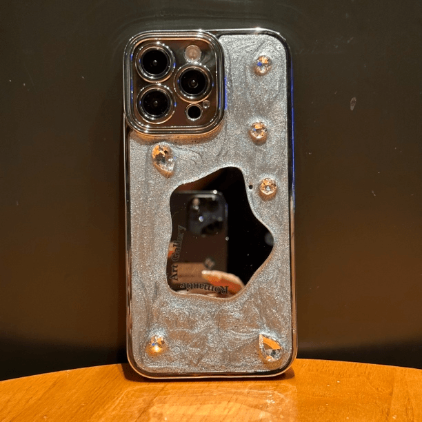 Ins高级感水钻镜面适用苹果iPhone15promax手机壳14/13/12