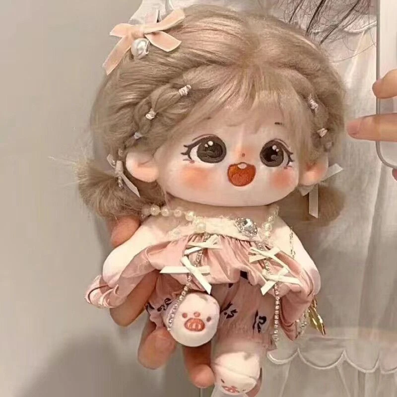 棉花娃娃栗粒SP正版20cm娃衣服套装便宜毛绒玩偶裙子送女生日礼物