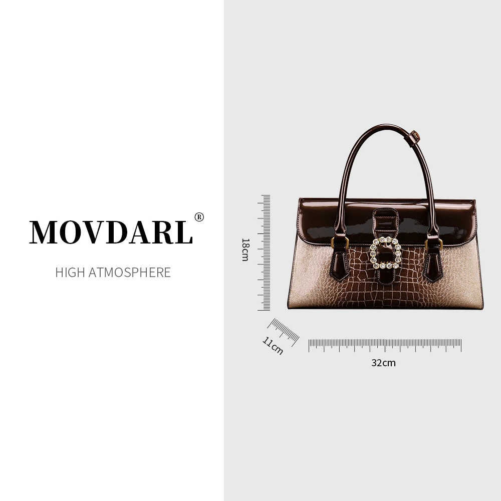 【宠粉福利】MOVDARL/陌黛尔新款时尚手提包8036金棕