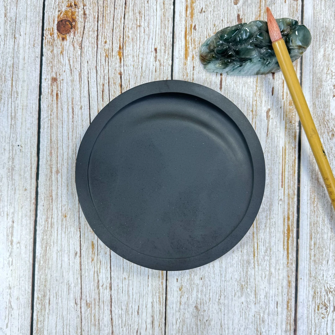 龙尾山金星坑墨鱼点黑龙尾日月砚
