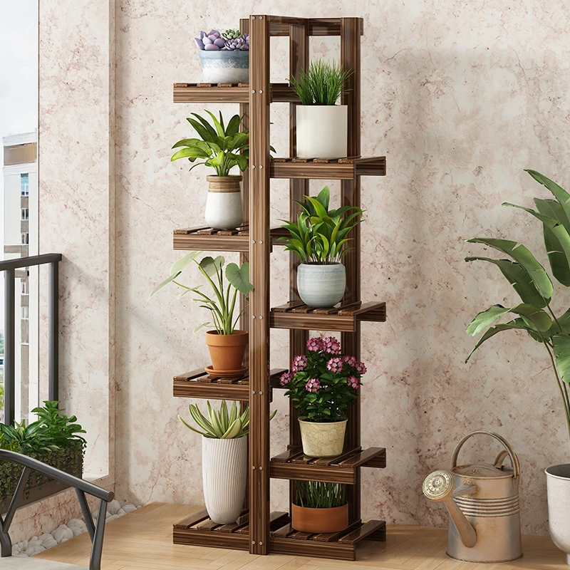 实木花架阶梯家用置物架多层阳台室内多肉客厅阳台绿萝盆栽花盆架