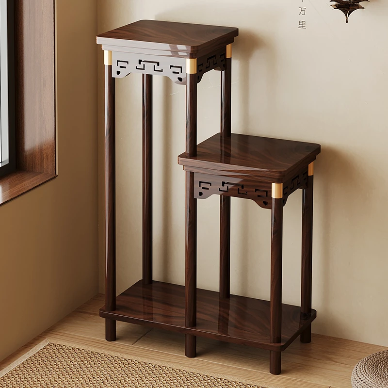 花架置物架阳台实木多层落地式家用客厅花台多肉绿萝木质花盆架子