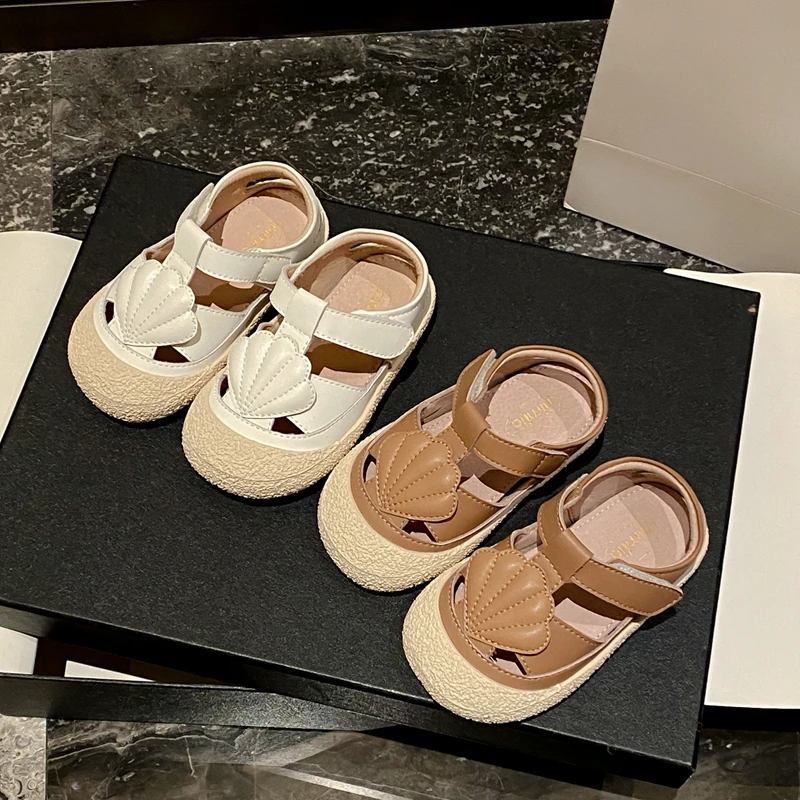 女童凉鞋包头2025新款夏季时尚镂空小女孩公主鞋中大儿童软底皮鞋