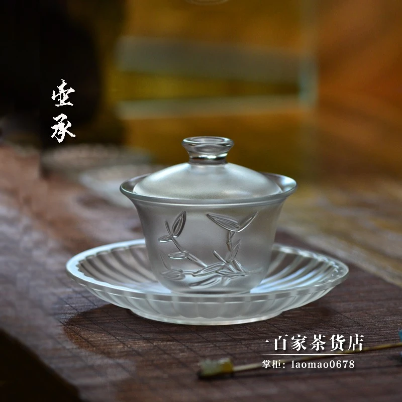 中国匠人梁明毓古法琉璃菊瓣盘干泡茶具果盘品质壶承桌面甜品展示