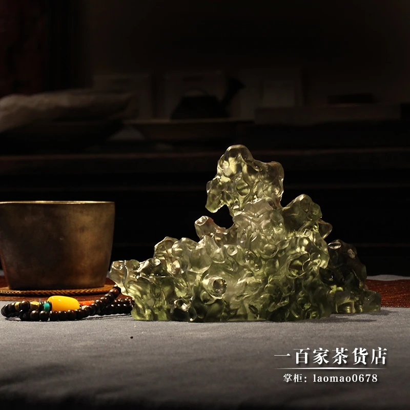 梁明毓古法琉璃丨山子1号 精致高端美观艺术工艺品桌面装饰摆件