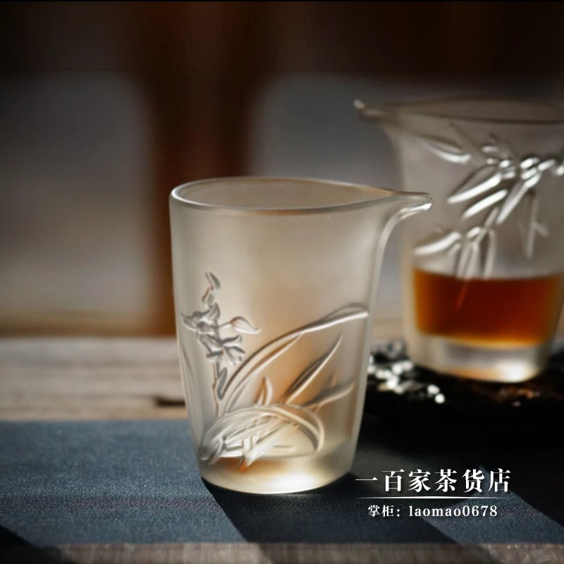 梁明毓原创设计古法琉璃茶具 兰馨竹影 公道匀杯 干泡茶席茶空间