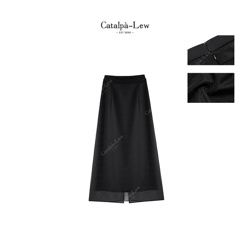 CatalpaLew「朝来庭下」侘寂风两件套金属丝风感波粒半身裙 #C9350