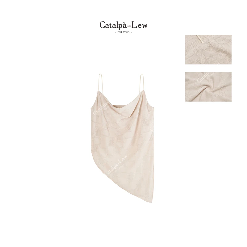 CatalpaLew「叁宅衣笙」律动莫兰迪侘寂风设计款吊带背心#C8344