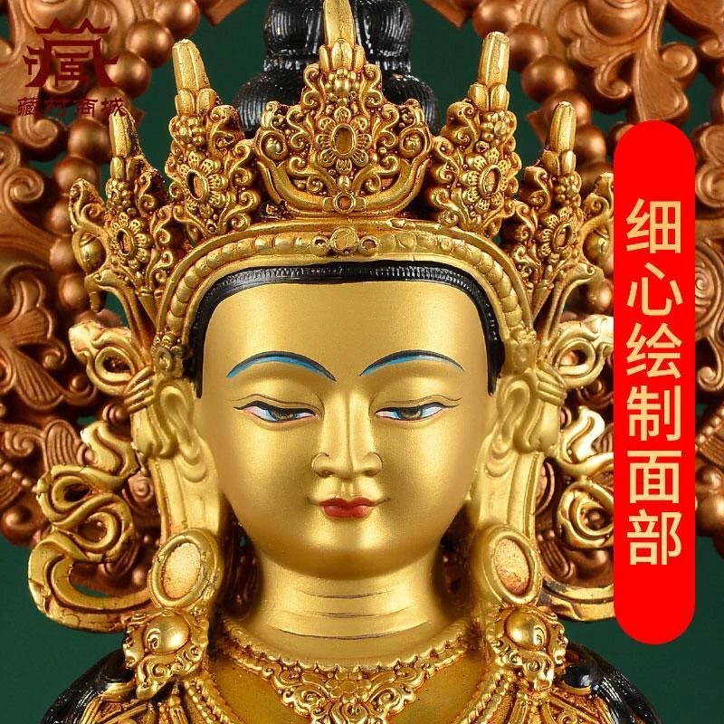 纯铜—地藏王菩萨精工纯铜镀金家用摆件