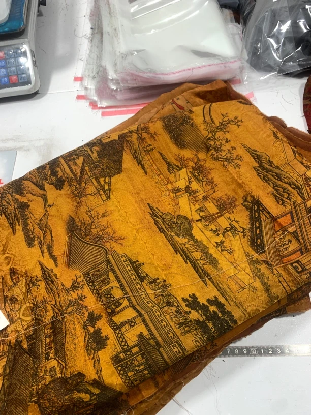 大海丝绸真丝香云纱零料布头直播链接默认微瑕满30发货