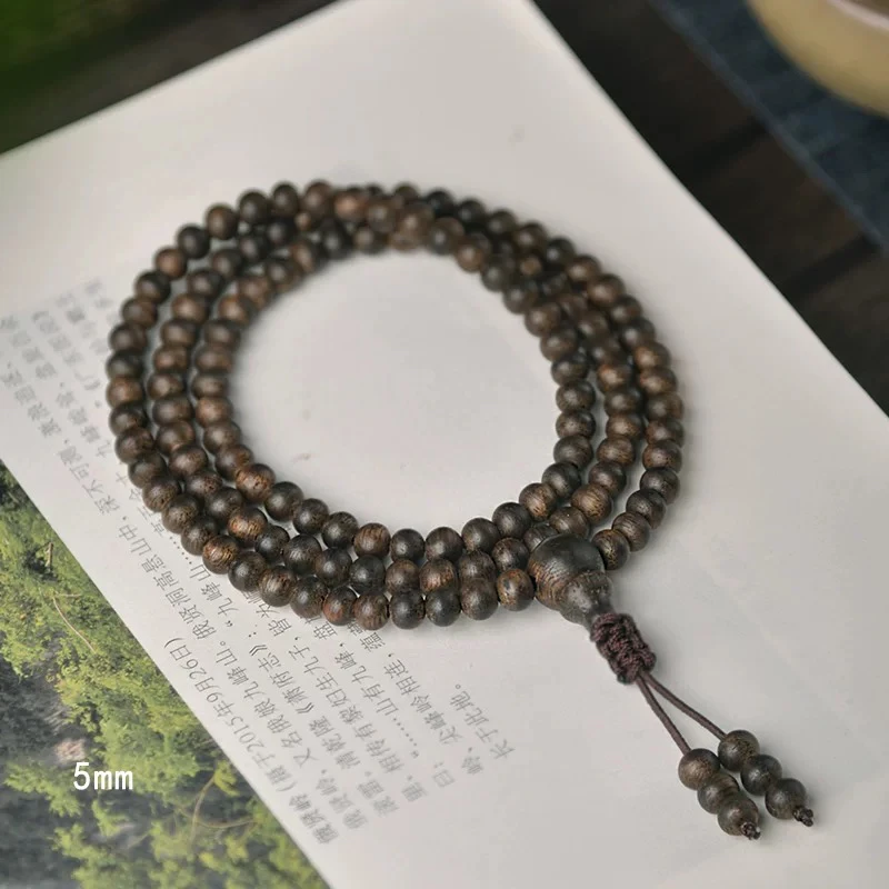 沉香A007奇楠沉香 05白棋沉水级多圈男女可配戴