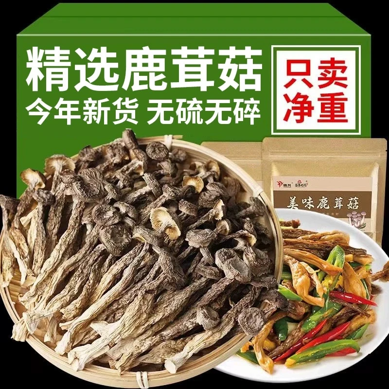 鹿茸菇鹿茸菌新货食用菌菇干货营养香菇煲汤食材50g鹿茸菇脆脆菇