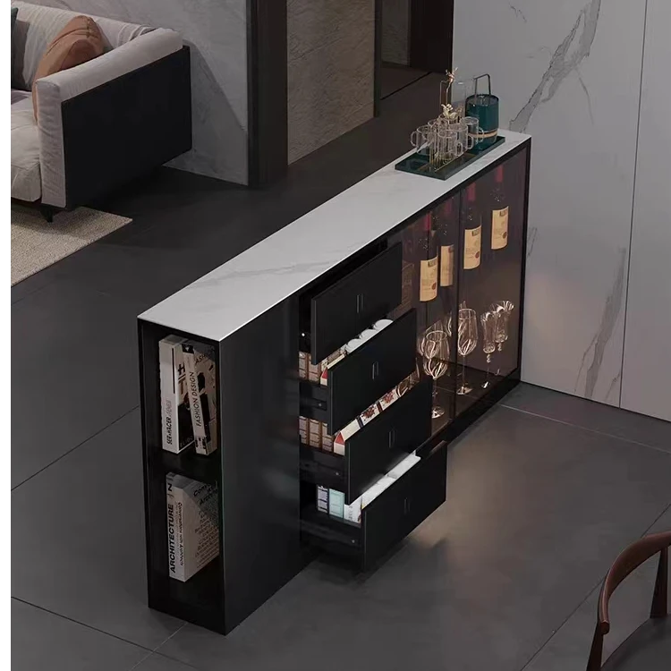 意式轻奢双面隔断玄关收纳柜收纳柜客厅家用储物柜简约北欧餐厅