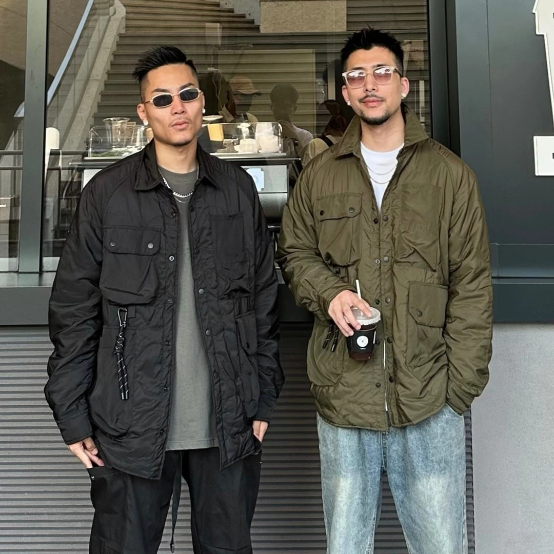 Zack校长 工装绗缝多口袋棉服夹克男女休闲外套小众保暖设计师款