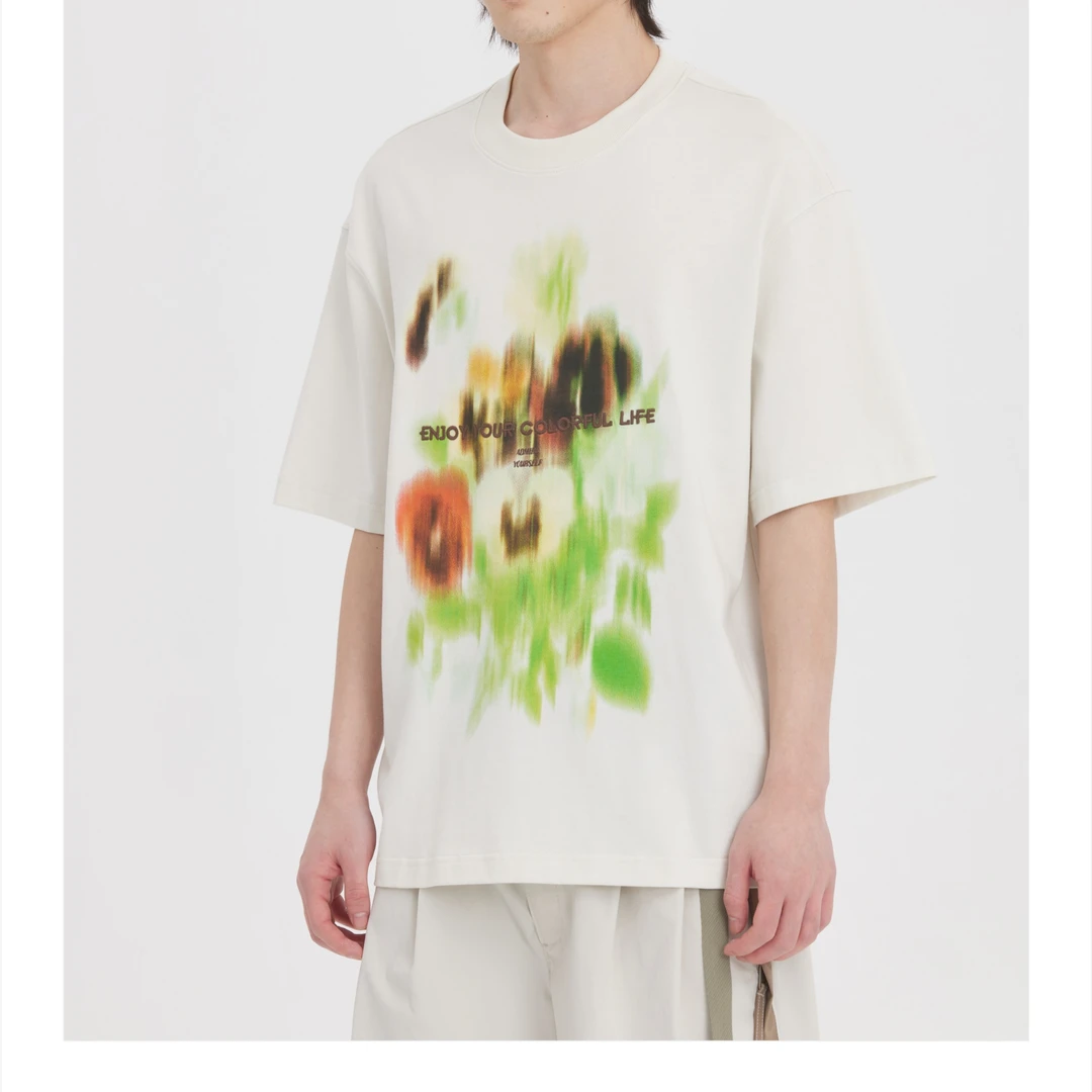 【小黑家】长70 高端透气数码直喷立体字母刺绣情侣T恤 男女同款Y84