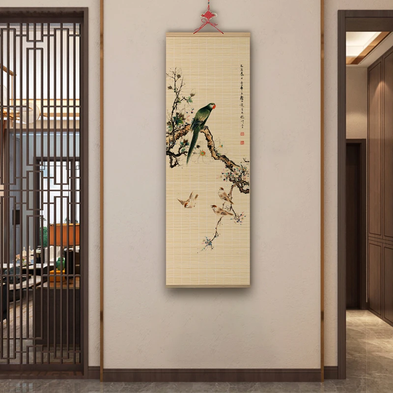 【鸟语花香】竹编工艺挂画30cm*130cm