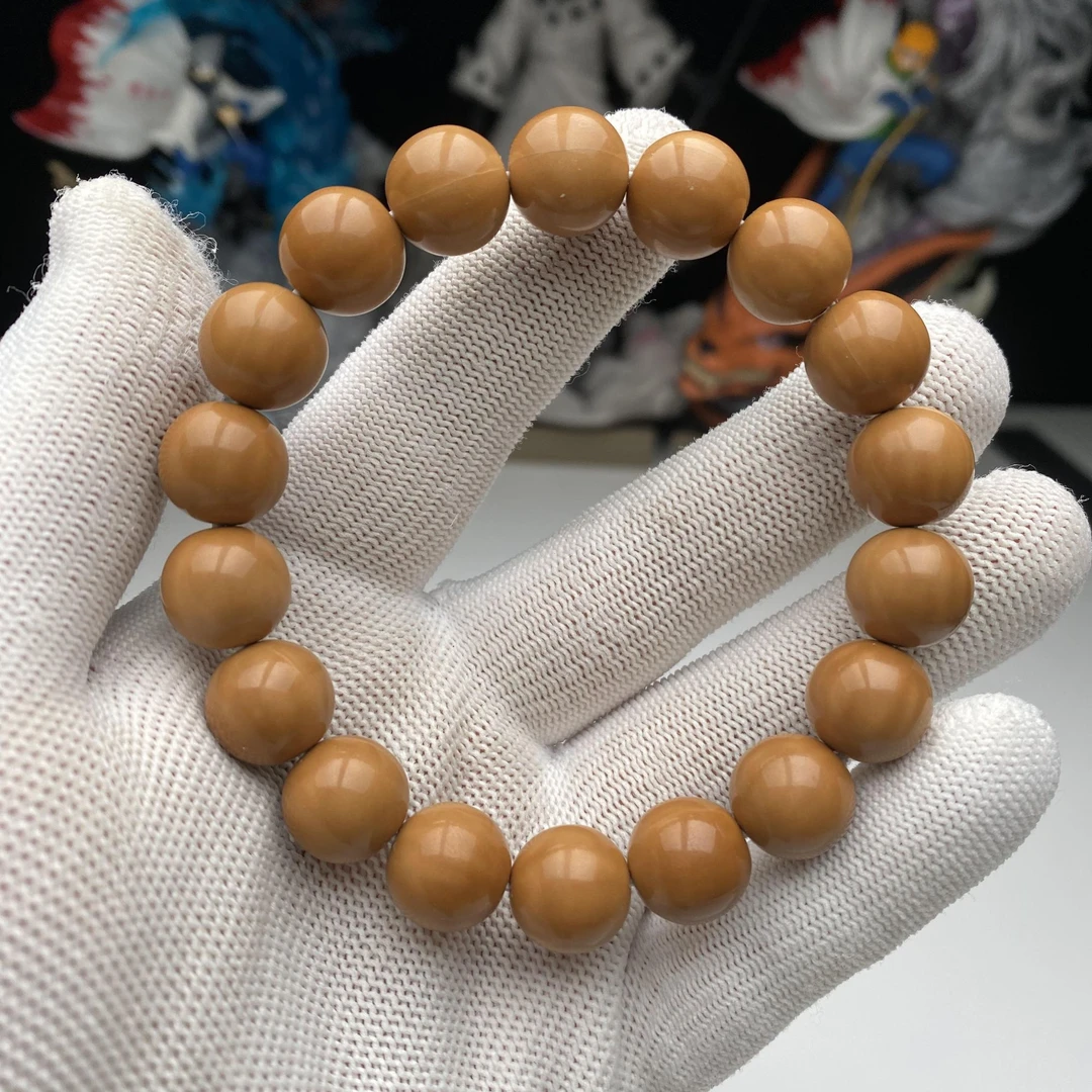 【老A猴头】正圆光珠龙岩猴头手串，精工全品无瑕，无黑点无封口线