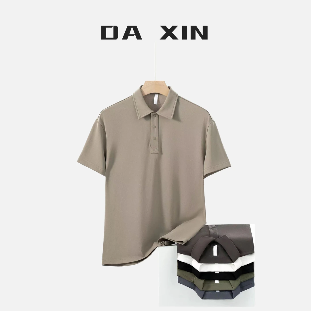 DA XIN 夏季男士省钱风微宽珠地棉半袖T恤透气时尚休闲POLO衫男