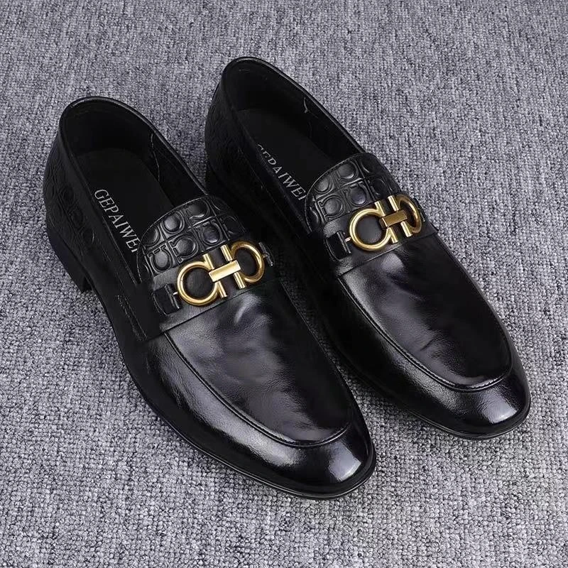 豆豆鞋皮鞋黑色男士真皮百搭软底夏季正装潮流痞帅英伦风平底潮鞋