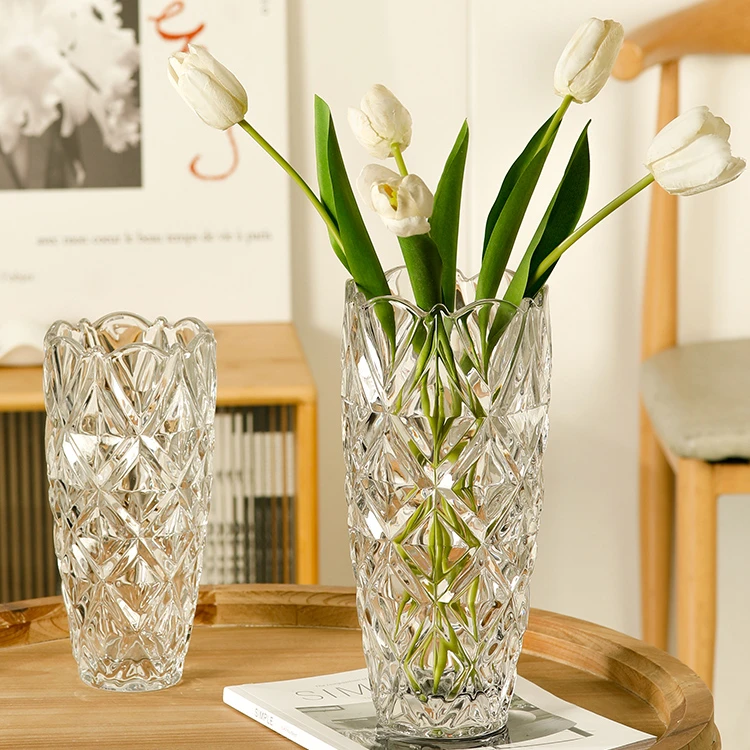 洛神 | 加厚水晶玻璃花瓶餐桌客厅摆件玫瑰百合水养鲜切花