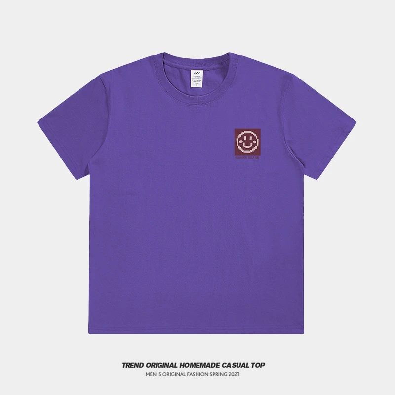 【T恤系列】小表情 260g重磅落肩男女同款短袖