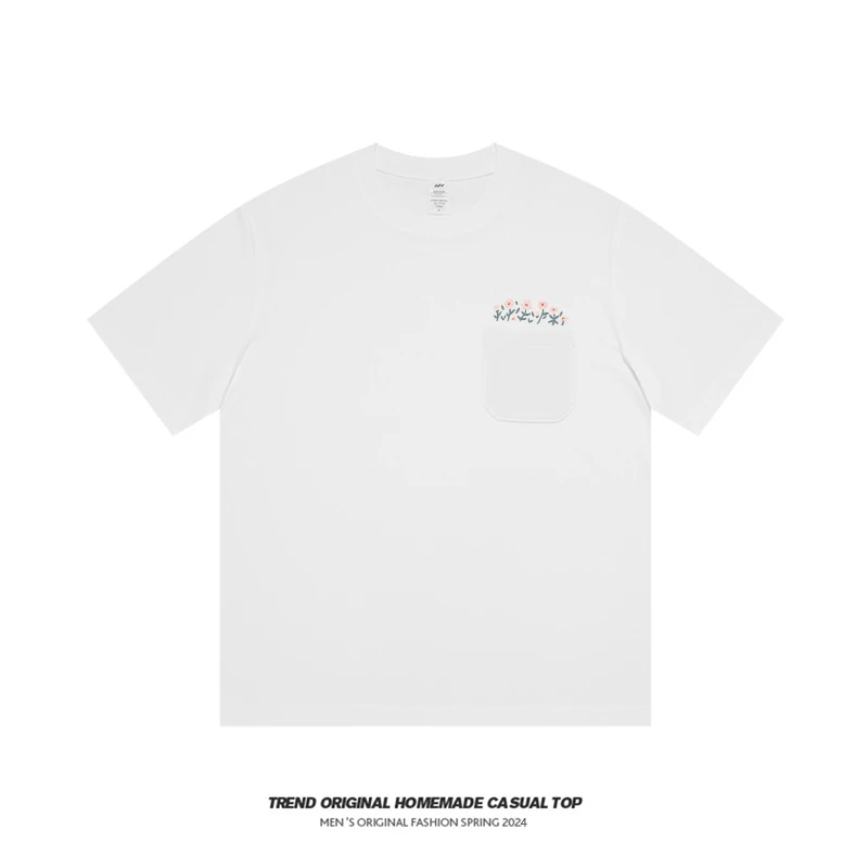 【T恤系列】花园日记  220g微落肩口袋款 男女同款短袖