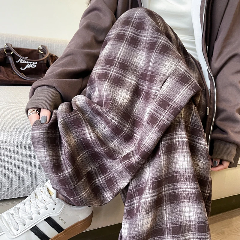 【长裤系列】丹霞风格子裤 高级色系格子长裤  松弛感拉满~！