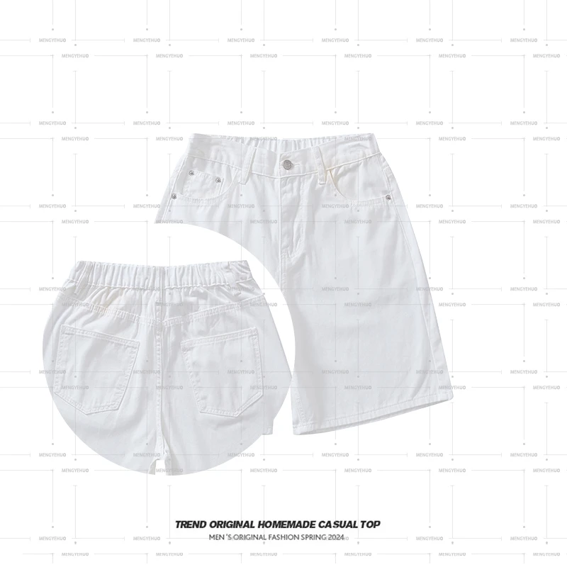 【短裤系列】纯色显瘦牛仔短裤 男女同款soinku