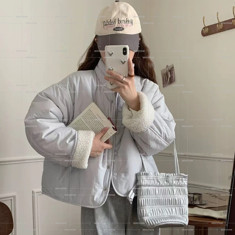 【棉衣系列】mini绒绒  双面穿棉服 奶fufu 柔蓝色 超好看~保暖棉服