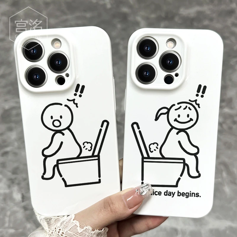 马桶放气男iPhone苹果14/13promax手机壳菲林华为oppo小米vivo套